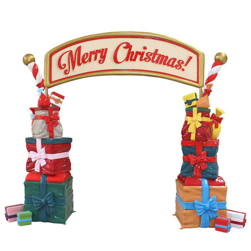 10' Merry Christmas Gifts Archway Fiberglass Christmas Decoration