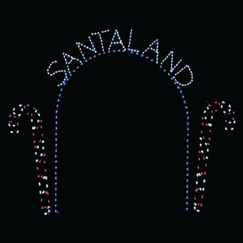 13' x 12' Santa Land Arch with Candy Canes