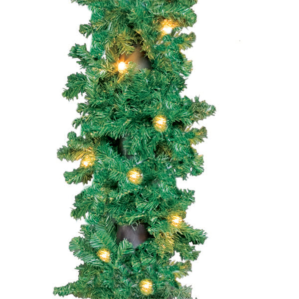 Load image into Gallery viewer, 15 Foot Lighted Timberline Christmas Garland - Sunlight LED
