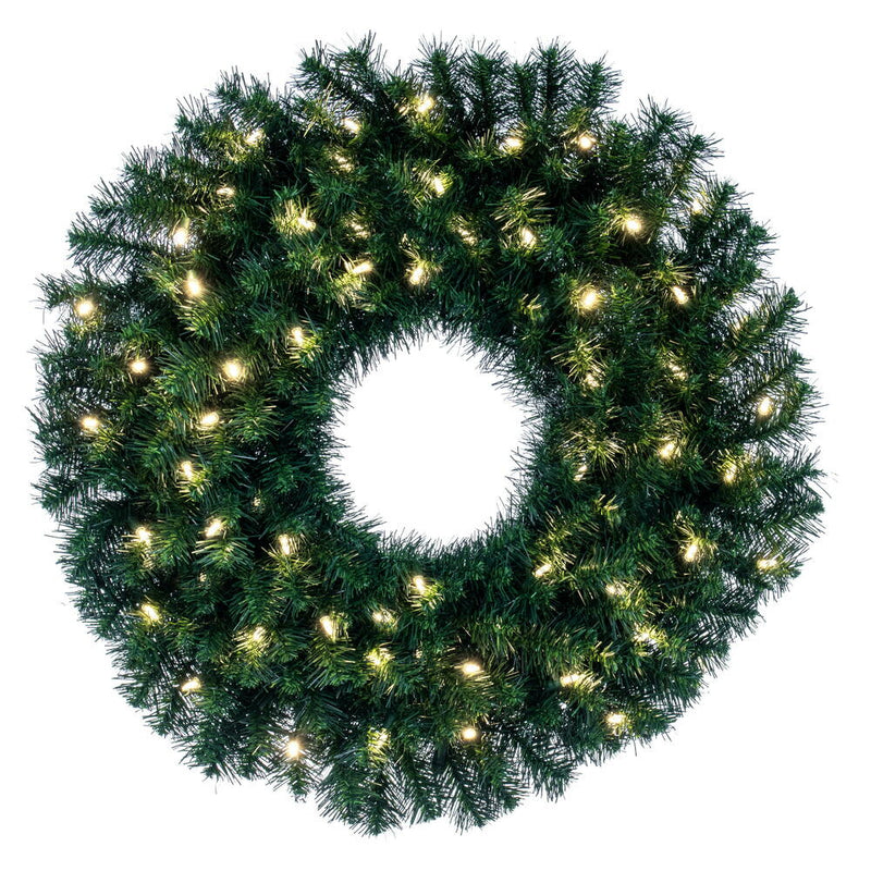 Load image into Gallery viewer, 30&quot; Pre-Lit LED Artificial Commercial Christmas Wreath
