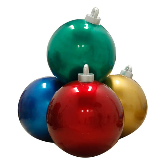 6' Multi-Color Christmas Ornament Ball Stack Fiberglass Christmas Decoration