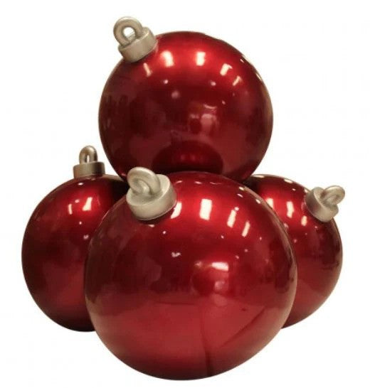 Load image into Gallery viewer, 6&#39; Red Christmas Ornament Ball Stack Fiberglass Christmas Decoration
