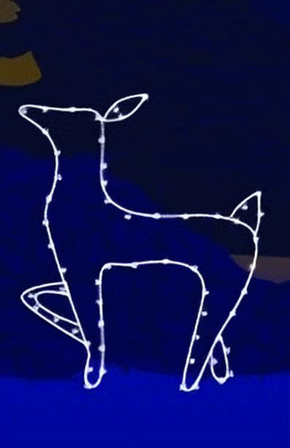 4.5 ft. Standing Doe Silhouette Christmas Ground Mounted Decoration