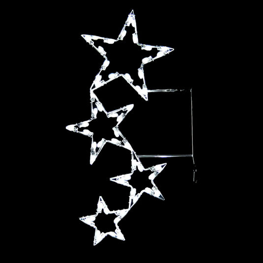 5.5' Four Falling Stars Silhouette Pole Mounted Decoration