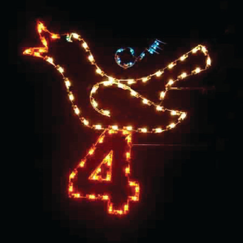 Load image into Gallery viewer, 5&#39; 12 Days of Christmas Ground or Pole Mount Christmas Light Display
