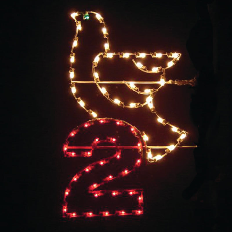 Load image into Gallery viewer, 5&#39; 12 Days of Christmas Ground or Pole Mount Christmas Light Display
