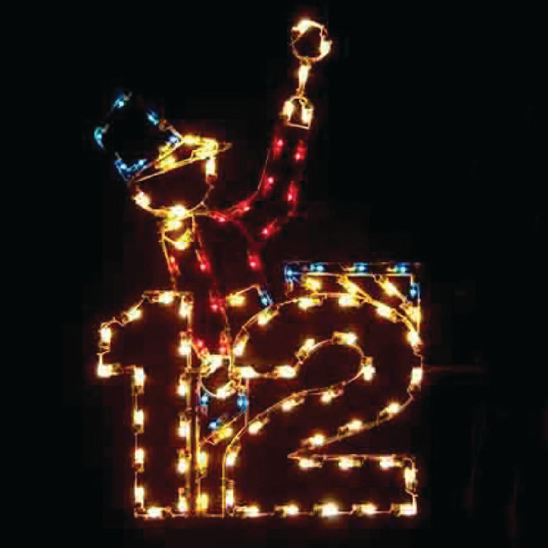 Load image into Gallery viewer, 5&#39; 12 Days of Christmas Ground or Pole Mount Christmas Light Display
