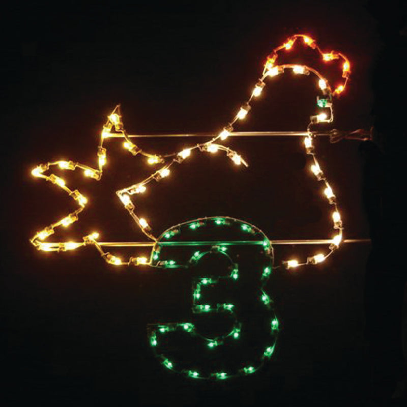 Load image into Gallery viewer, 5&#39; 12 Days of Christmas Ground or Pole Mount Christmas Light Display
