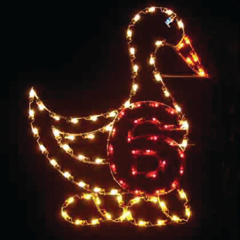 Load image into Gallery viewer, 5&#39; 12 Days of Christmas Ground or Pole Mount Christmas Light Display
