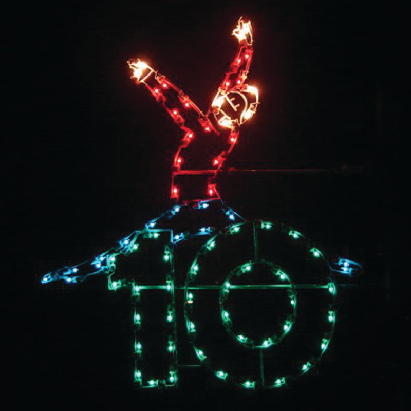 Load image into Gallery viewer, 5&#39; 12 Days of Christmas Ground or Pole Mount Christmas Light Display
