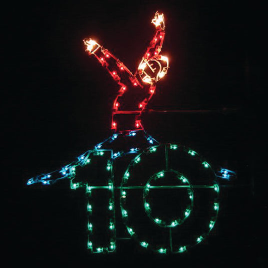 5' 12 Days of Christmas Ground or Pole Mount Christmas Light Display