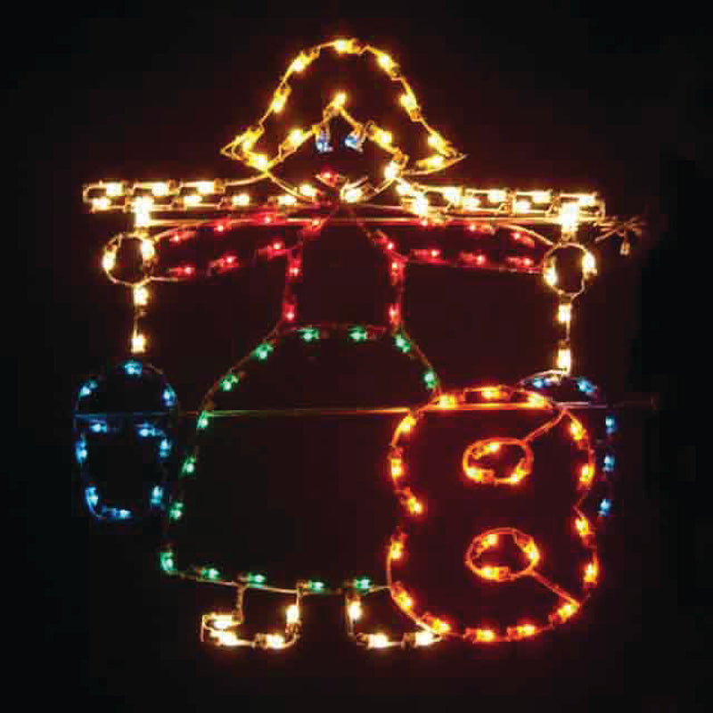 Load image into Gallery viewer, 5&#39; 12 Days of Christmas Ground or Pole Mount Christmas Light Display
