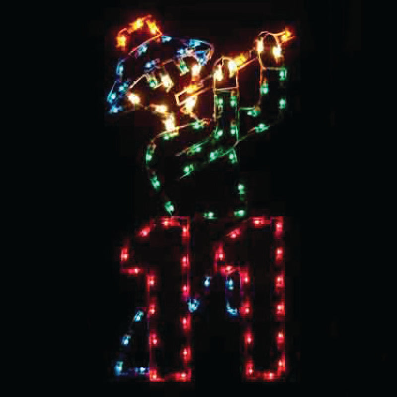 Load image into Gallery viewer, 5&#39; 12 Days of Christmas Ground or Pole Mount Christmas Light Display
