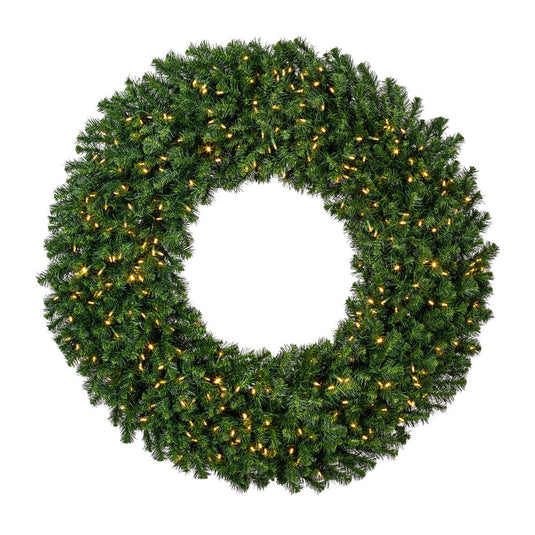 60" Pre-Lit LED Artificial Commercial Christmas Wreath