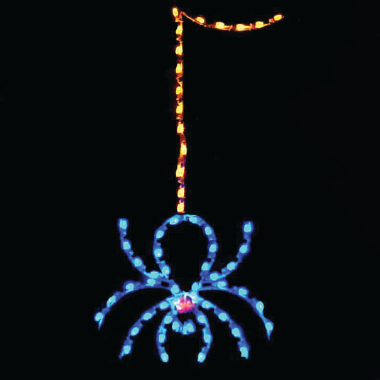 7' Spider Pole Mount Halloween Light Display