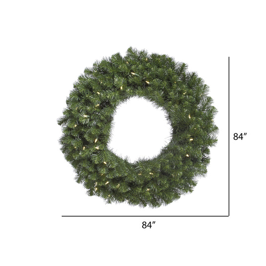 84" Pre-Lit LED Artificial Commercial Christmas Wreath