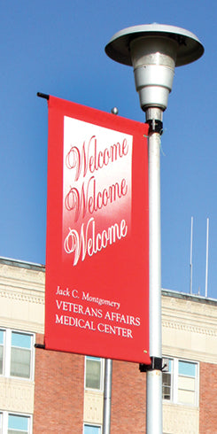 Load image into Gallery viewer, BS103 Triple Welcome - Pole Banner
