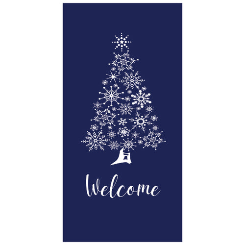 BS614 Snowflake Tree - Pole Banner