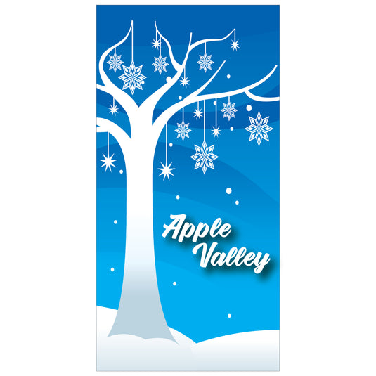 D119 Snow Tree - Pole Banner