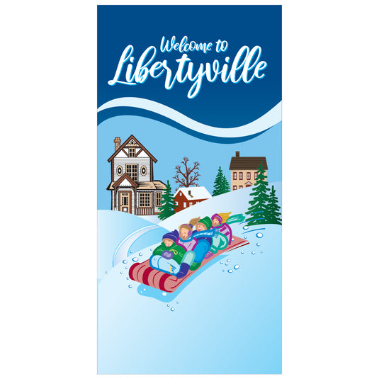 D298 Sledding - Pole Banner