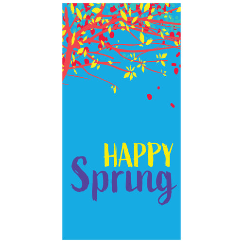 D482 Happy Spring - Pole Banner