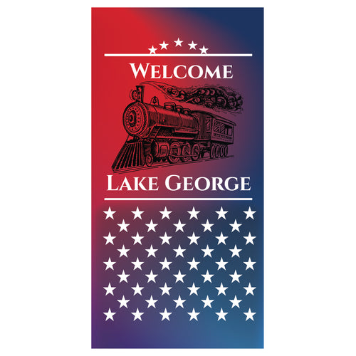 D575 Patriotic Train - Pole Banner