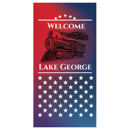 D575 Patriotic Train - Pole Banner