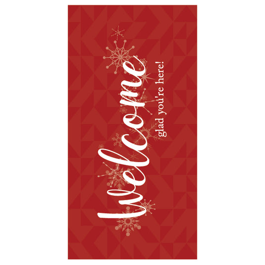 D591 Welcome Snowflakes - Pole Banner