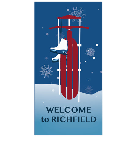 D593B Red Sled - Pole Banner