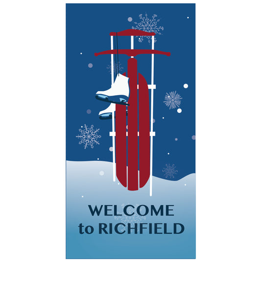 D593B Red Sled - Pole Banner