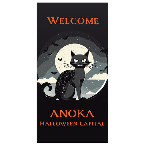 D671 Halloween Kitty - Pole Banner