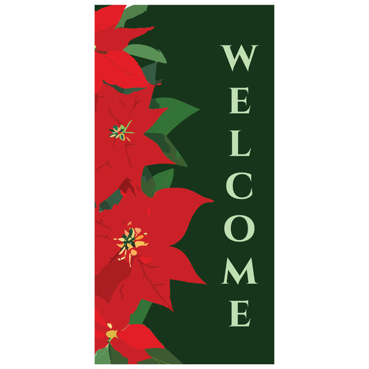 D692 Welcome Poinsettia - Pole Banner