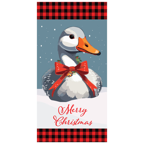 D698 Christmas Goose - Pole Banner