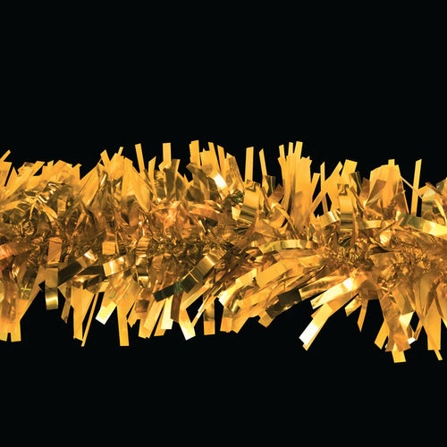 25' Gold Fine Cut Metallic Garland - H-Cut