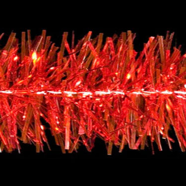 25' Red Fine Cut Metallic Garland - H-Cut