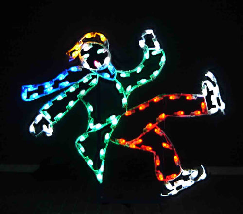 3' Boy Skater Falling Down Ground Mount Light Display