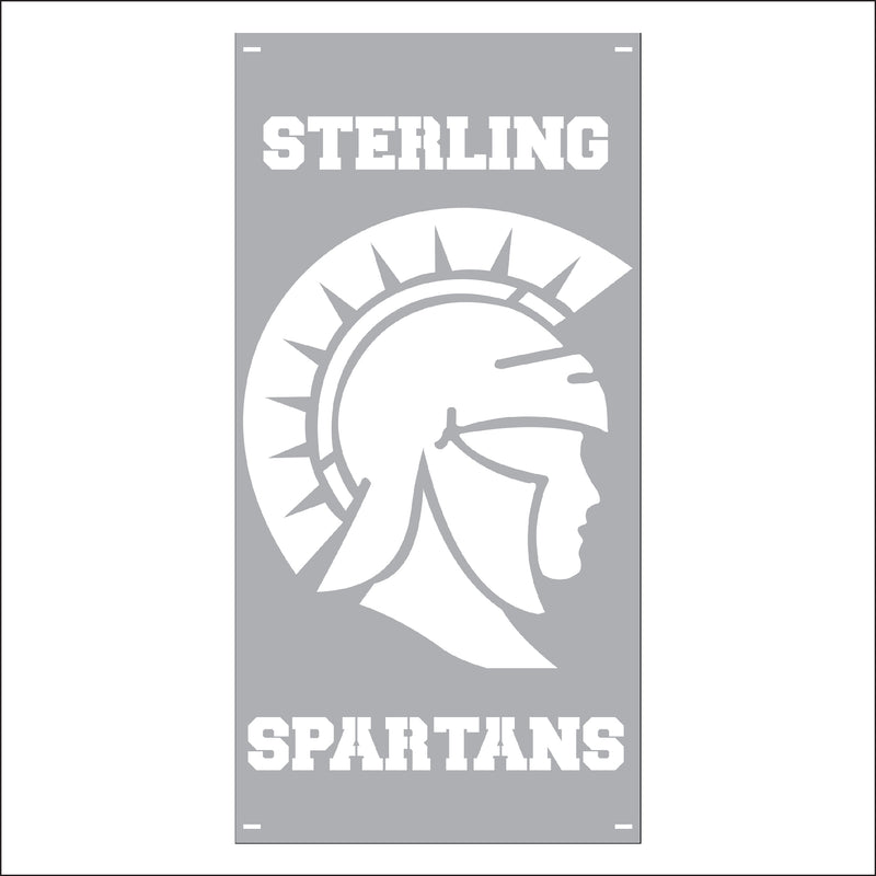 Load image into Gallery viewer, M116 Mascot Spartans - Metal Pole Banner
