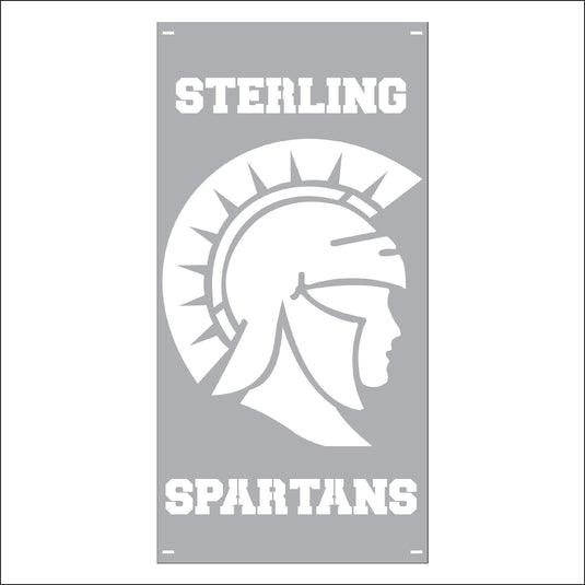 M116 Mascot Spartans - Metal Pole Banner