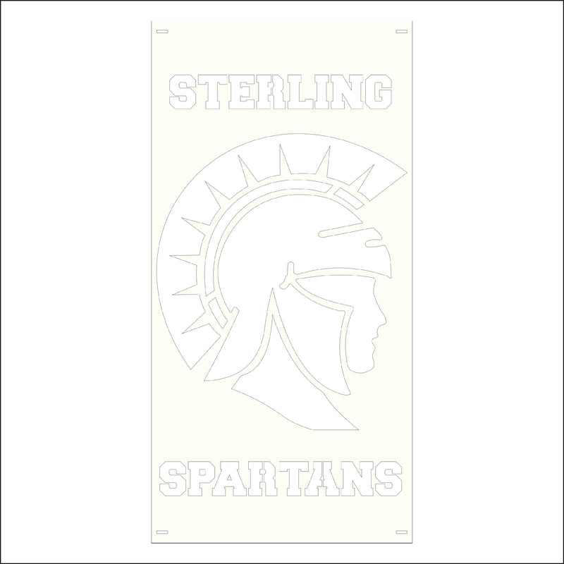 Load image into Gallery viewer, M116 Mascot Spartans - Metal Pole Banner
