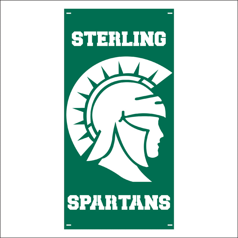 Load image into Gallery viewer, M116 Mascot Spartans - Metal Pole Banner
