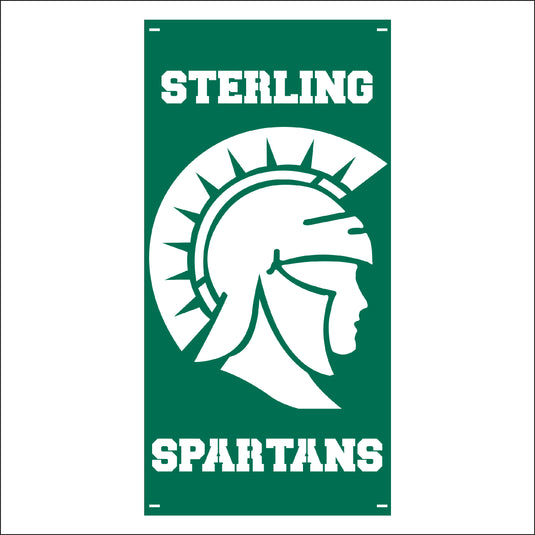 M116 Mascot Spartans - Metal Pole Banner