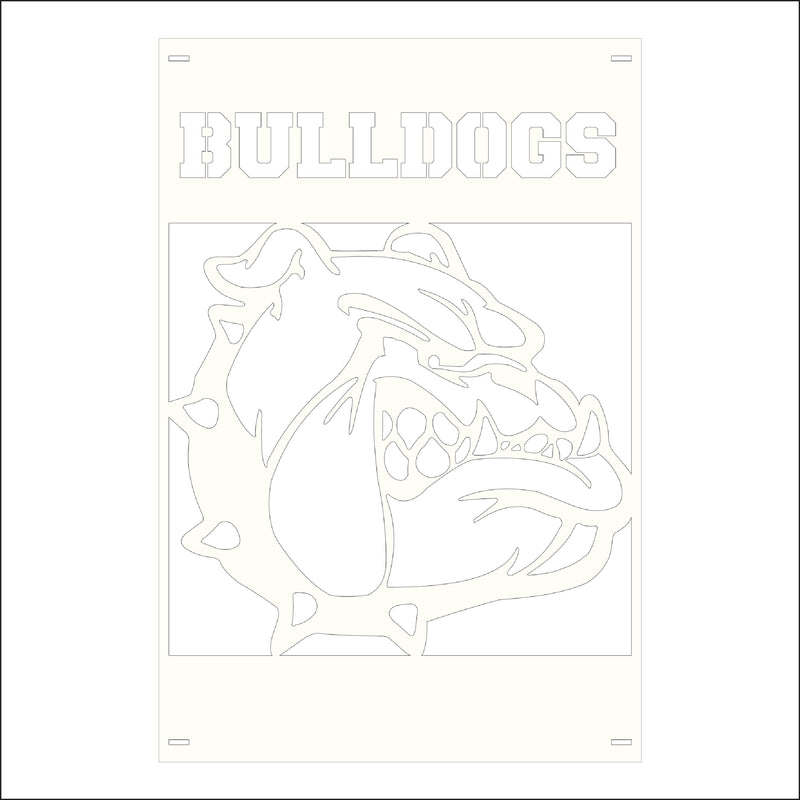 Load image into Gallery viewer, M118 Mascot Bulldogs - Metal Pole Banner
