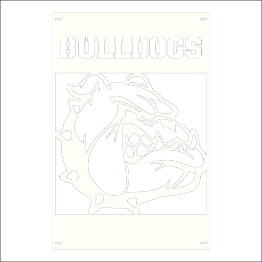 M118 Mascot Bulldogs - Metal Pole Banner