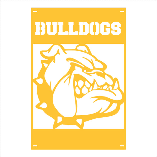 M118 Mascot Bulldogs - Metal Pole Banner