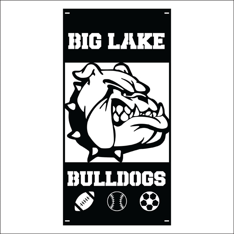 Load image into Gallery viewer, M118 Mascot Bulldogs - Metal Pole Banner
