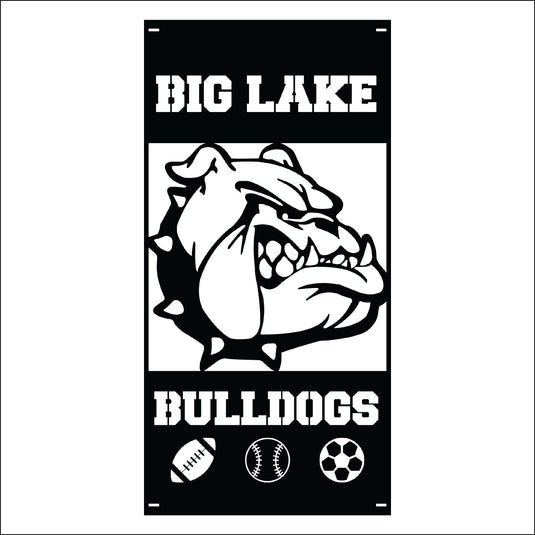 M118 Mascot Bulldogs - Metal Pole Banner