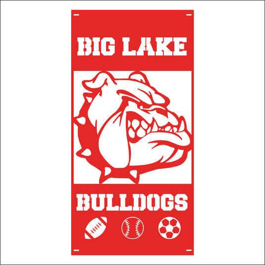 M118 Mascot Bulldogs - Metal Pole Banner