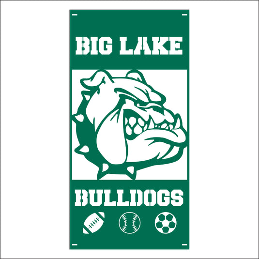 M118 Mascot Bulldogs - Metal Pole Banner