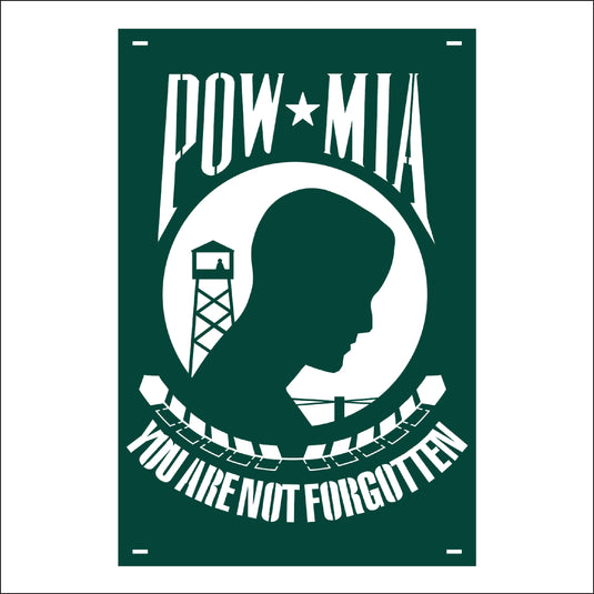 M119 POW/MIA - Metal Pole Banner