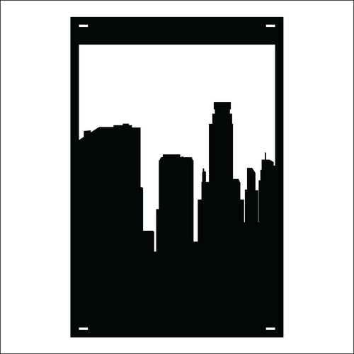 M126 City Skyline - Metal Pole Banner